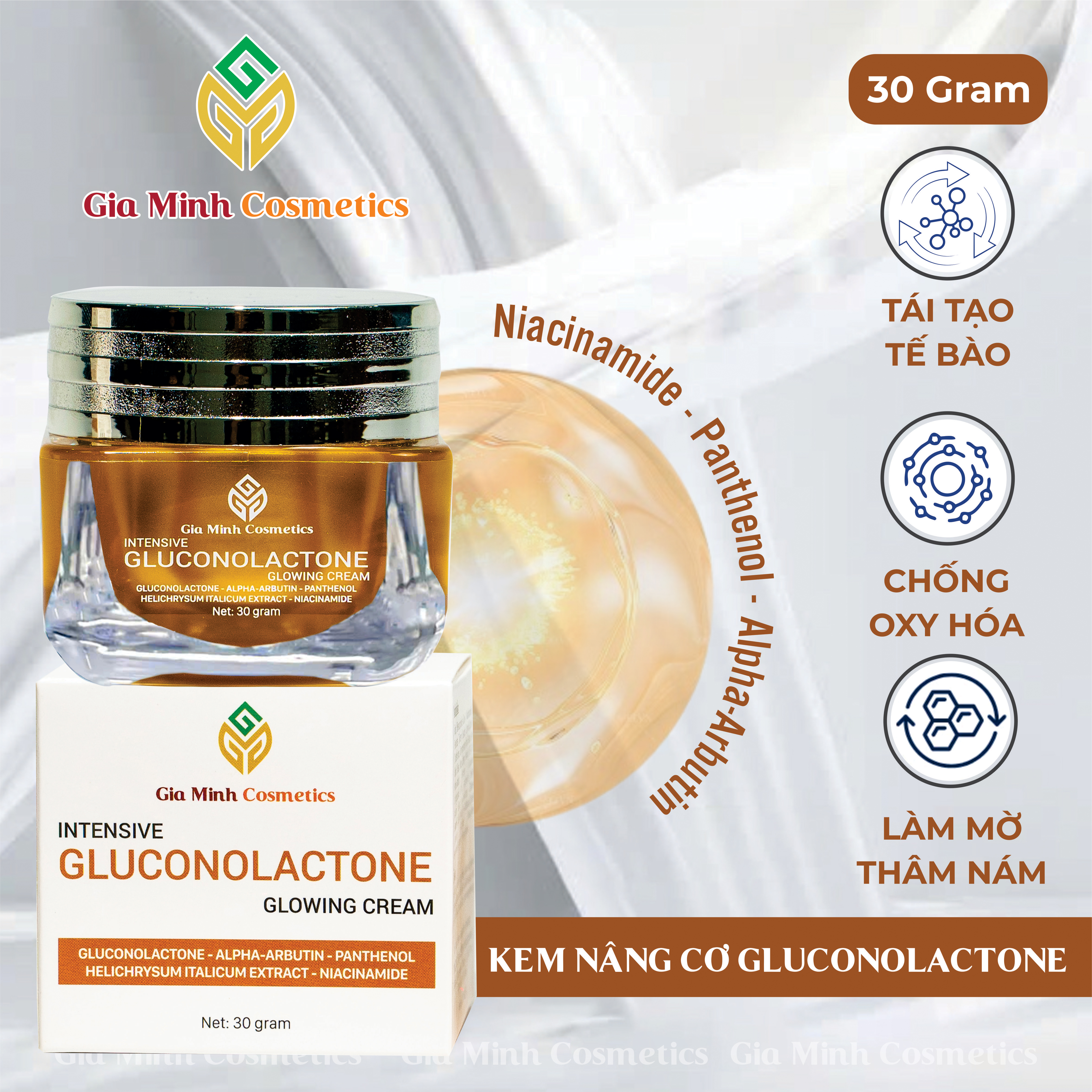 KEM NÂNG CƠ  GLUCONOLACTONE