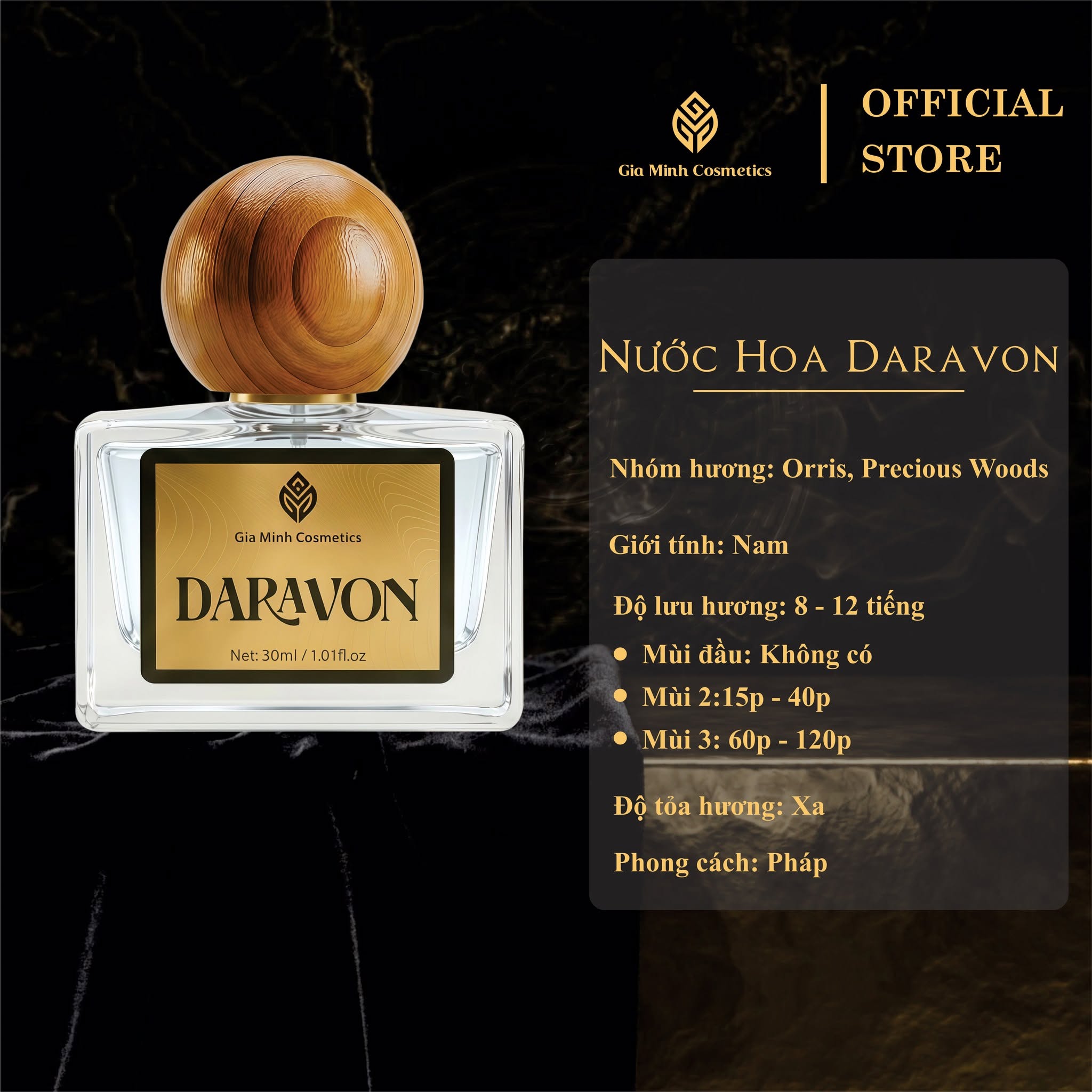 DARAVON NO.06 30ML KHẲNG ĐỊNH DẤU ẤN CỦA NGƯỜI ĐÀN ÔNG HIỆN ĐẠI