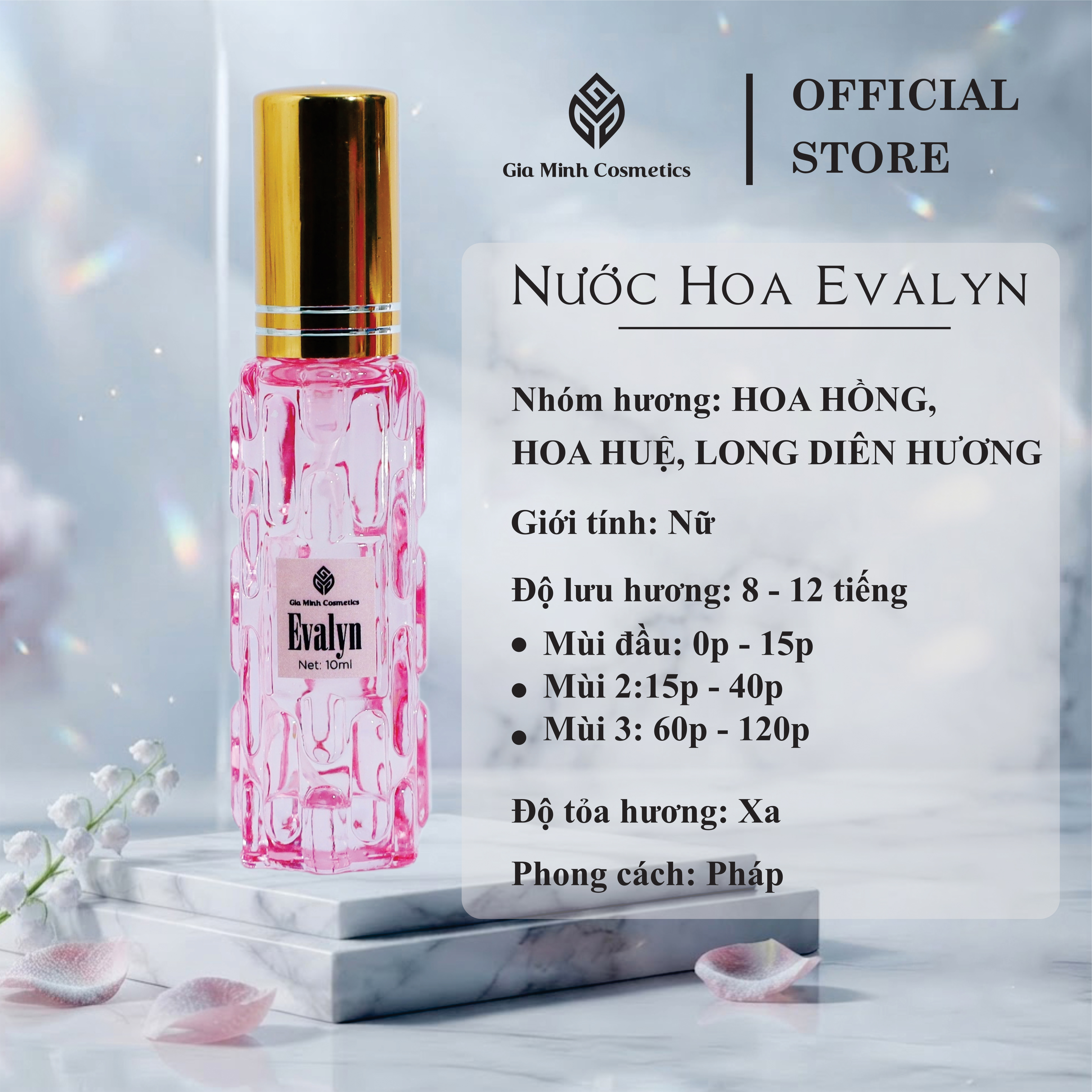 NƯỚC HOA EVALYN ĐÁNH THỨC VẺ ĐẸP KIÊU KỲ PHONG CÁCH PHÁP