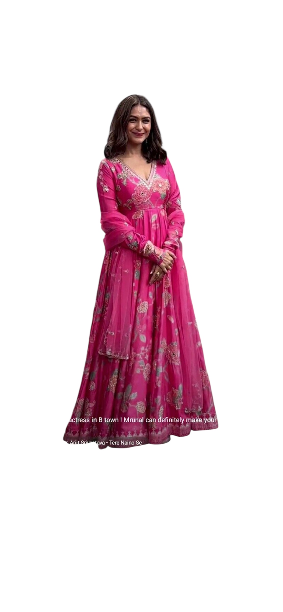 Satin georgette Digital print* With Mukesh