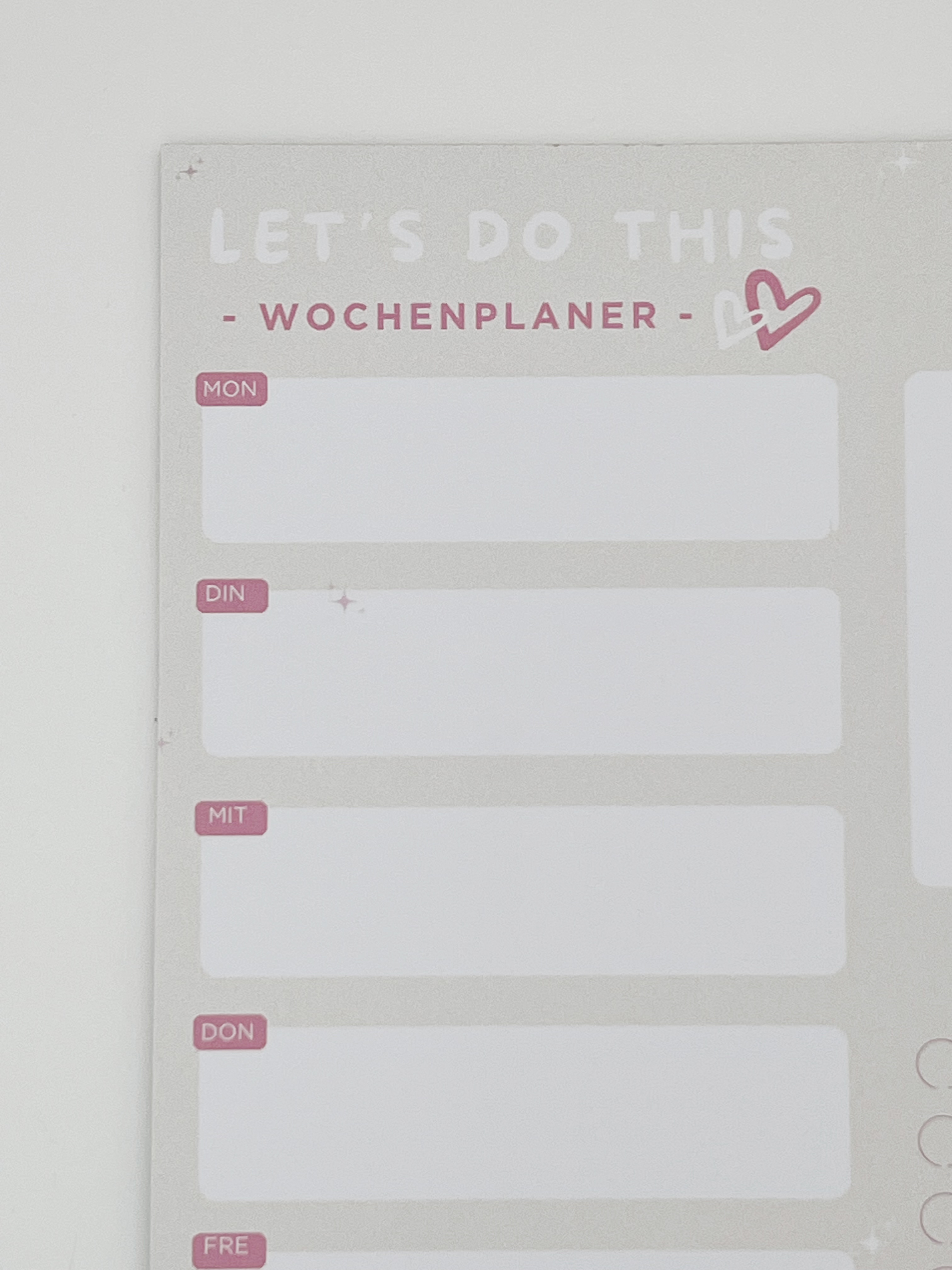 Let's do this Wochenplaner "Girly"