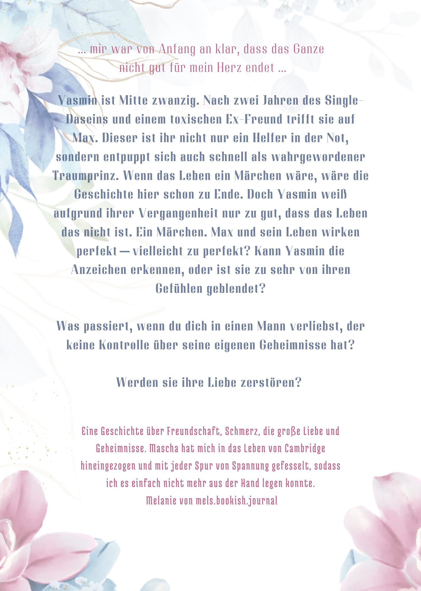 Whispers of Love Band 1, mit 4 Charakterkarten, mit passendem Lesezeichen
