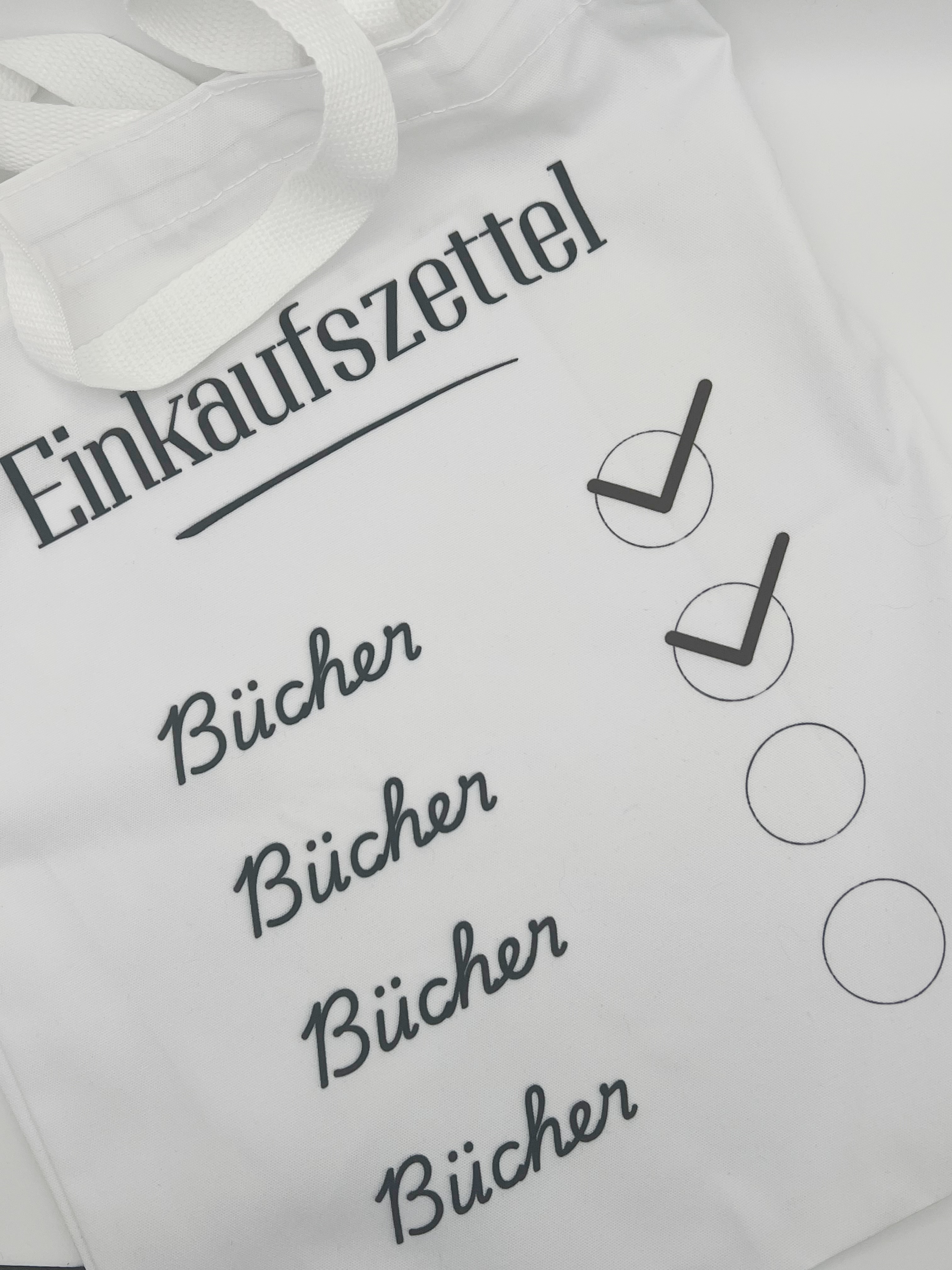 Stoffbeutel Einkaufsliste