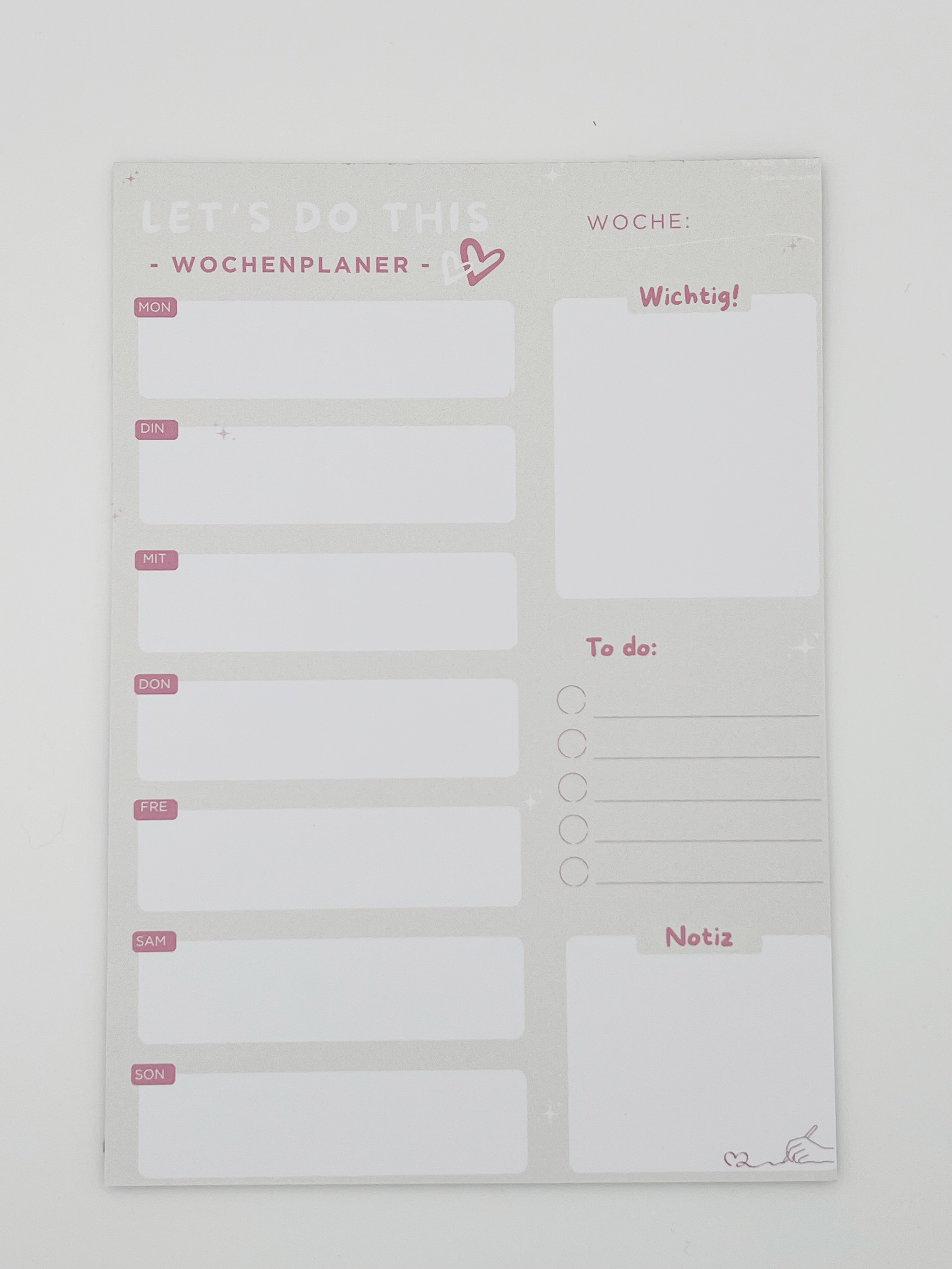Let's do this Wochenplaner "Girly"