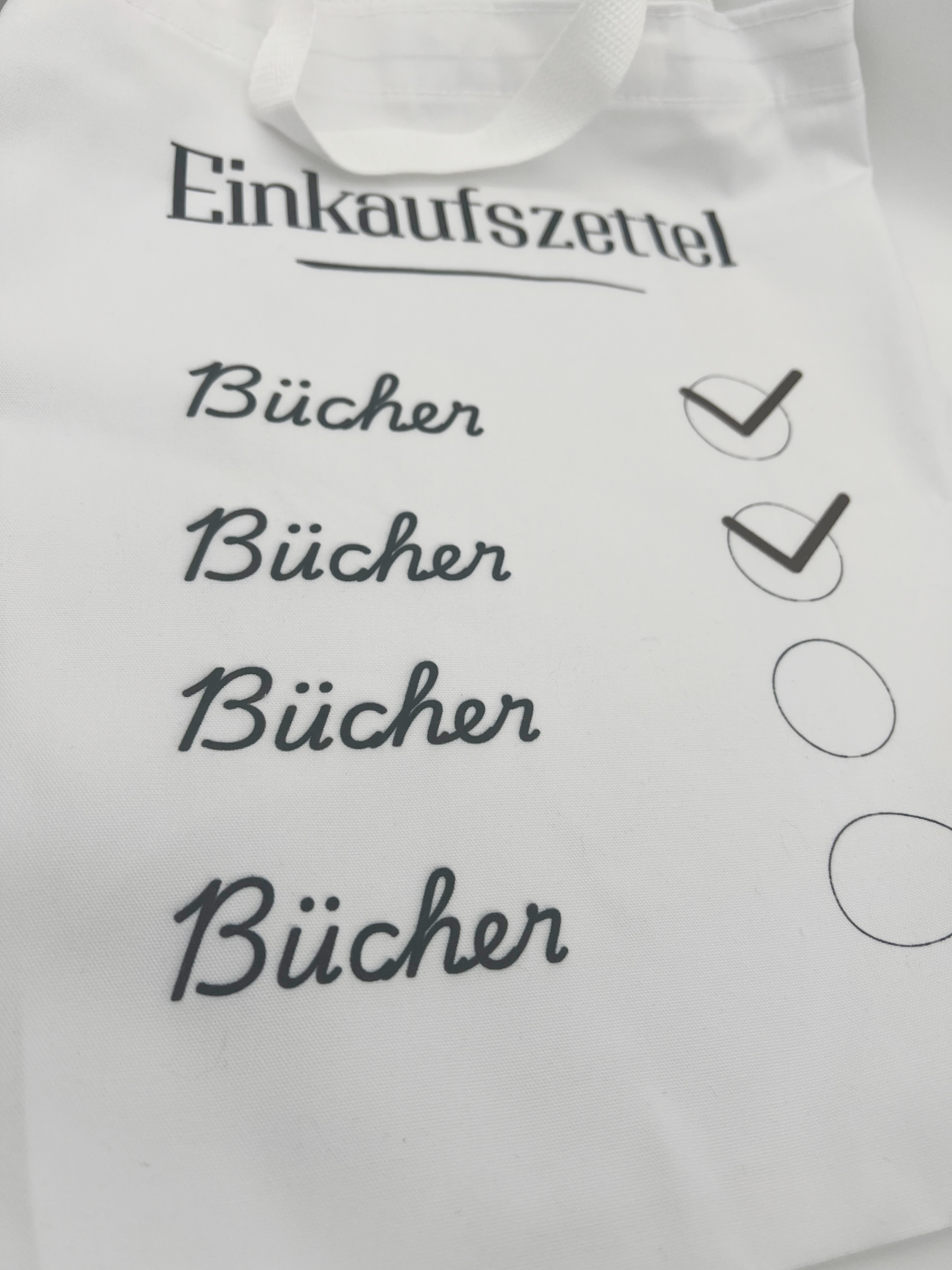 Stoffbeutel Einkaufsliste