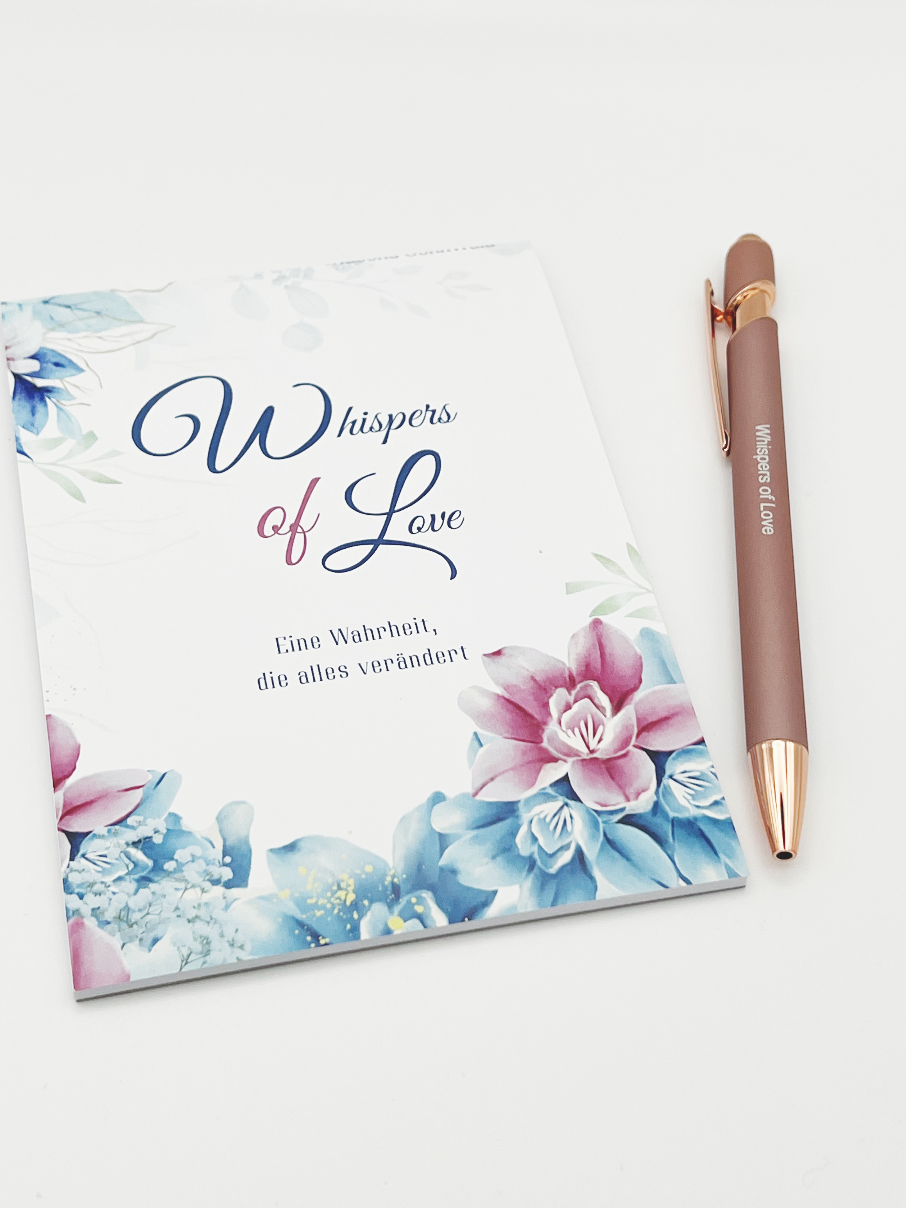 Notizblock mit Kugelschreiber passend zum Buch Whispers of Love