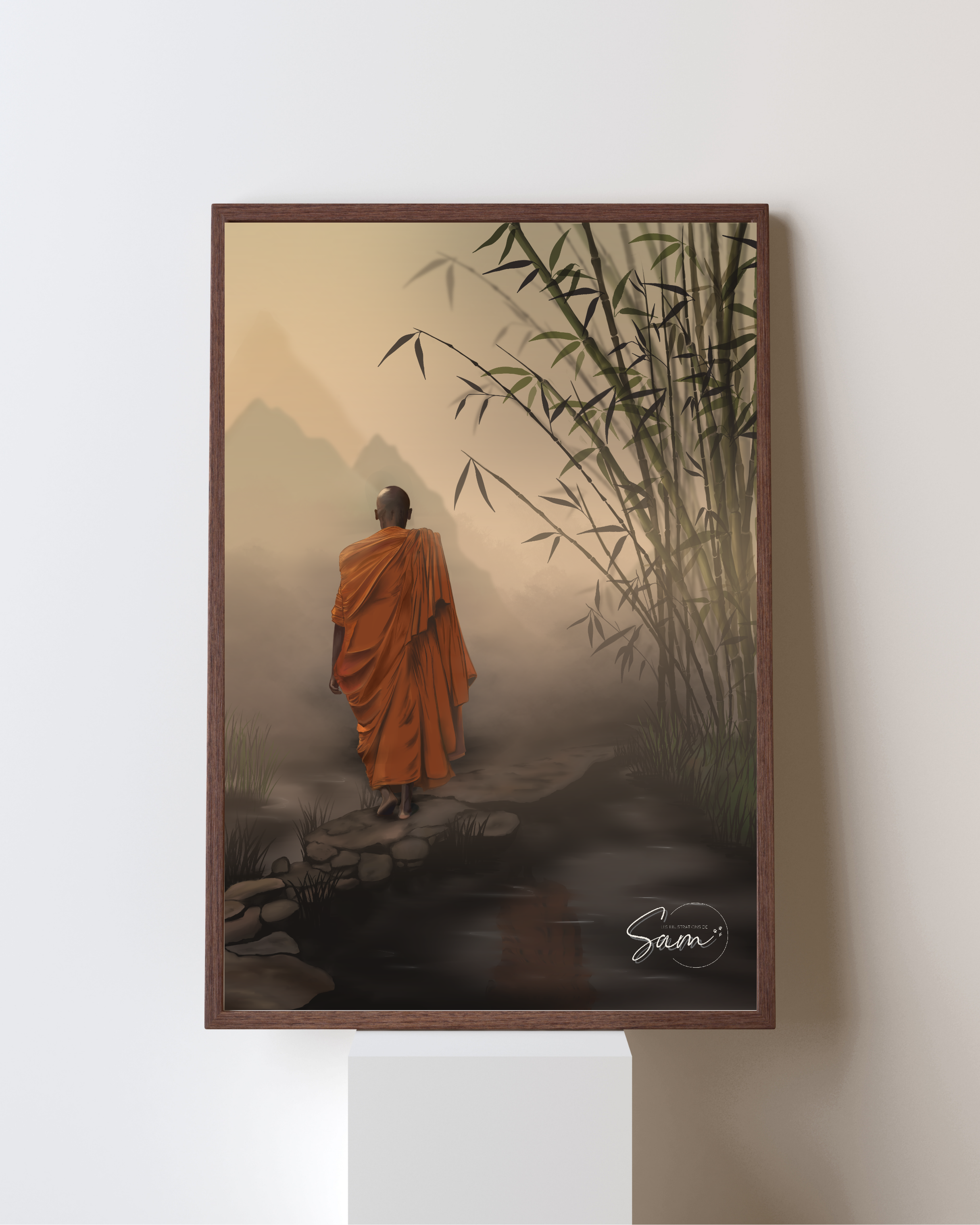 Impression d'Art Moine boudhiste - Edition limitée