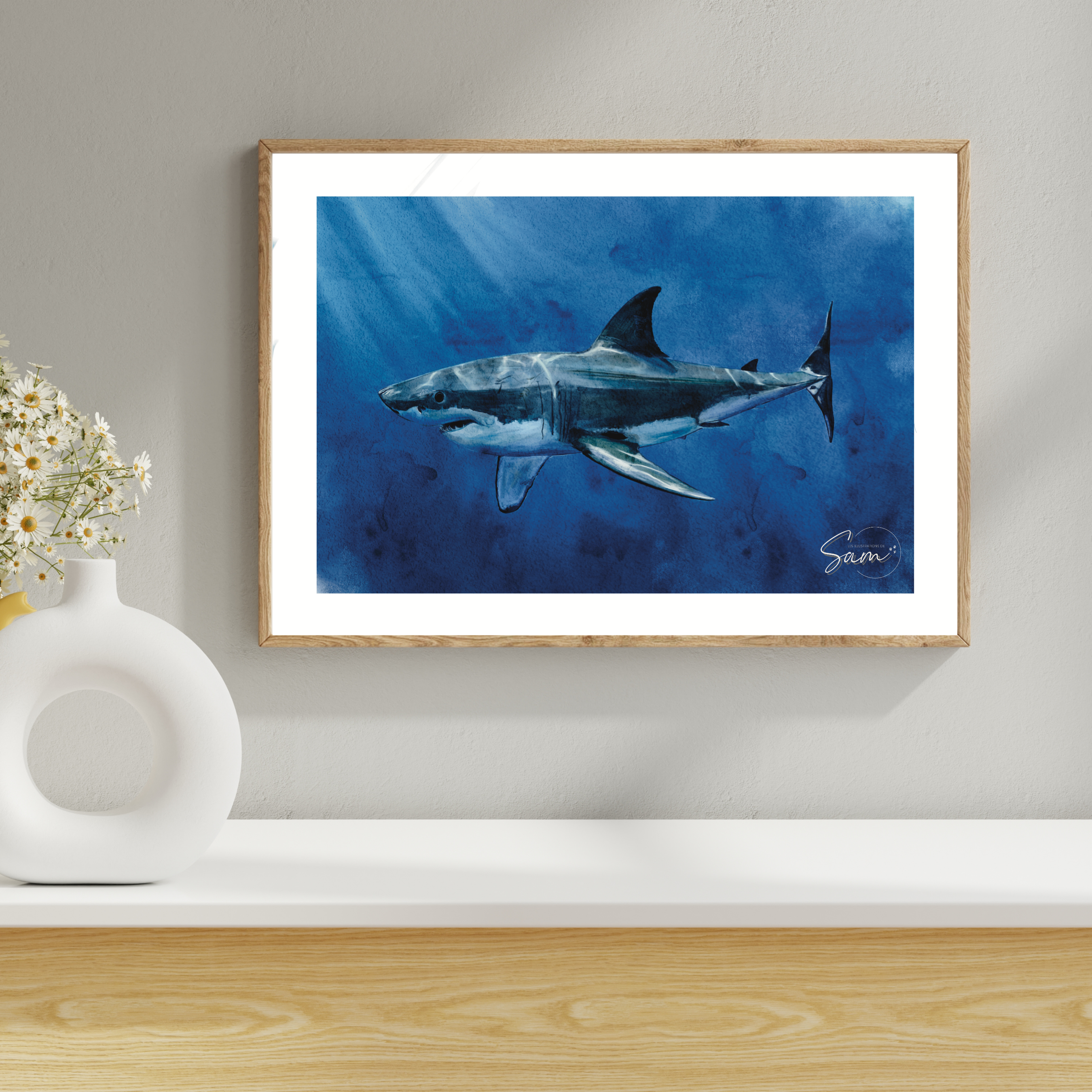 Impression d'Art d'un requin