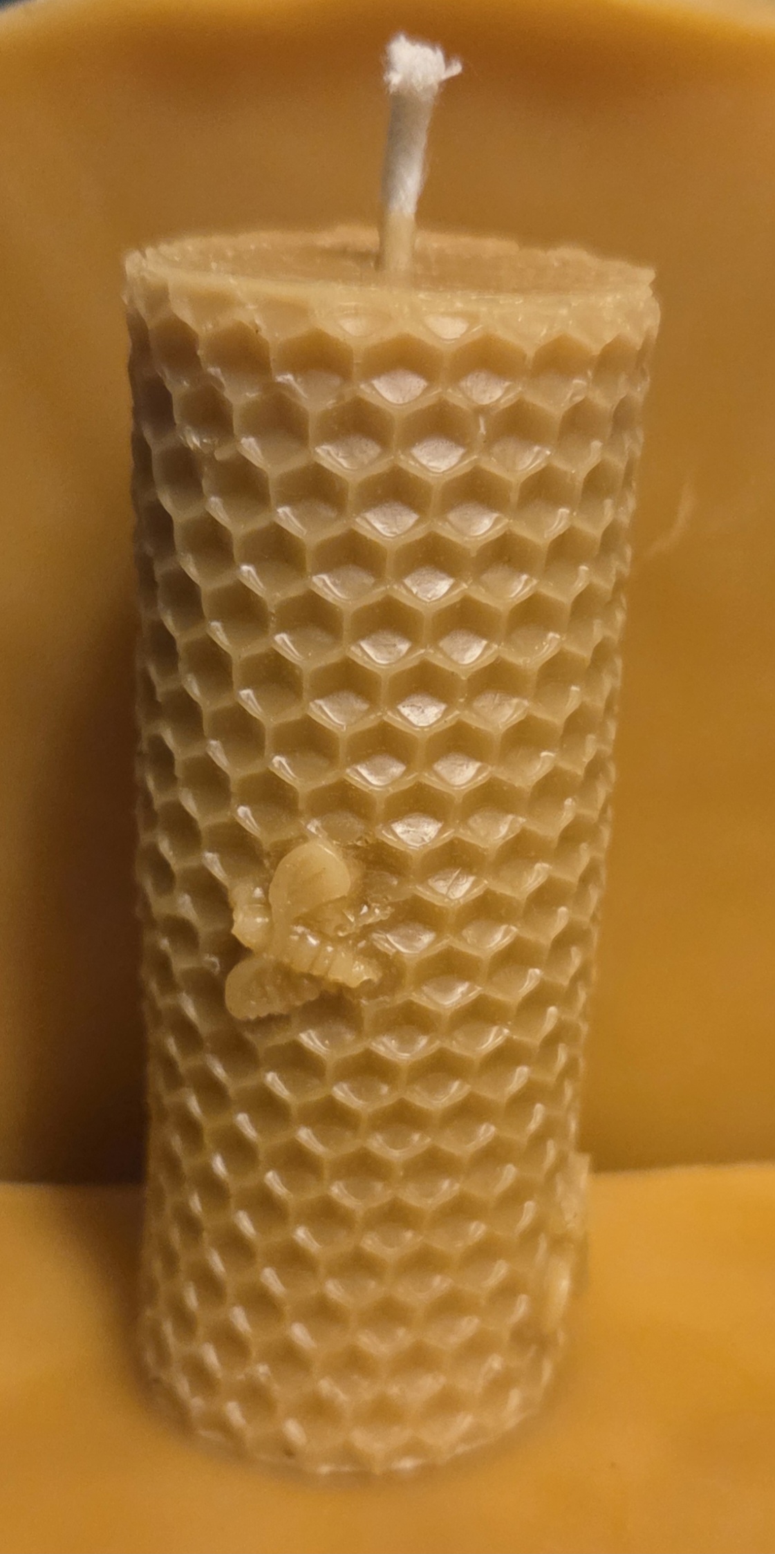 Beeswax pillar candle