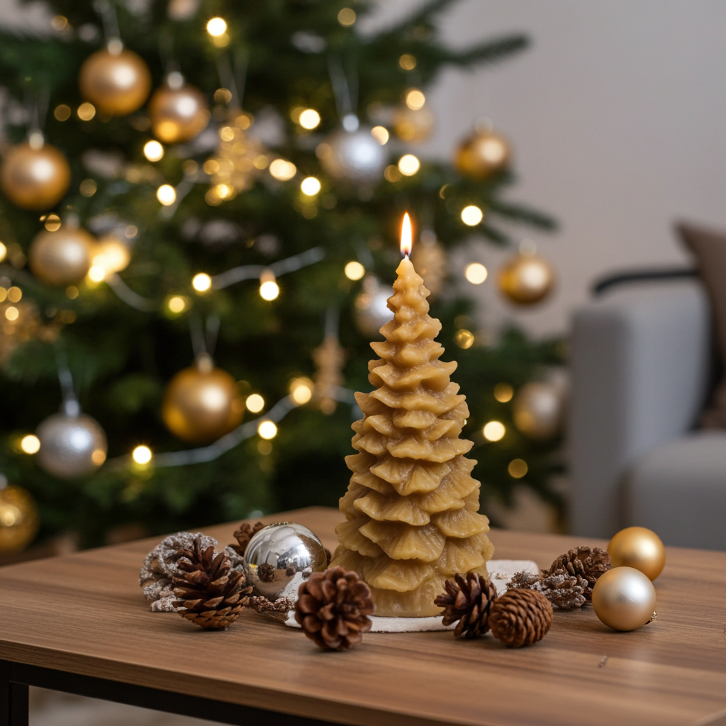 Christmas Tree Shaped Candle
