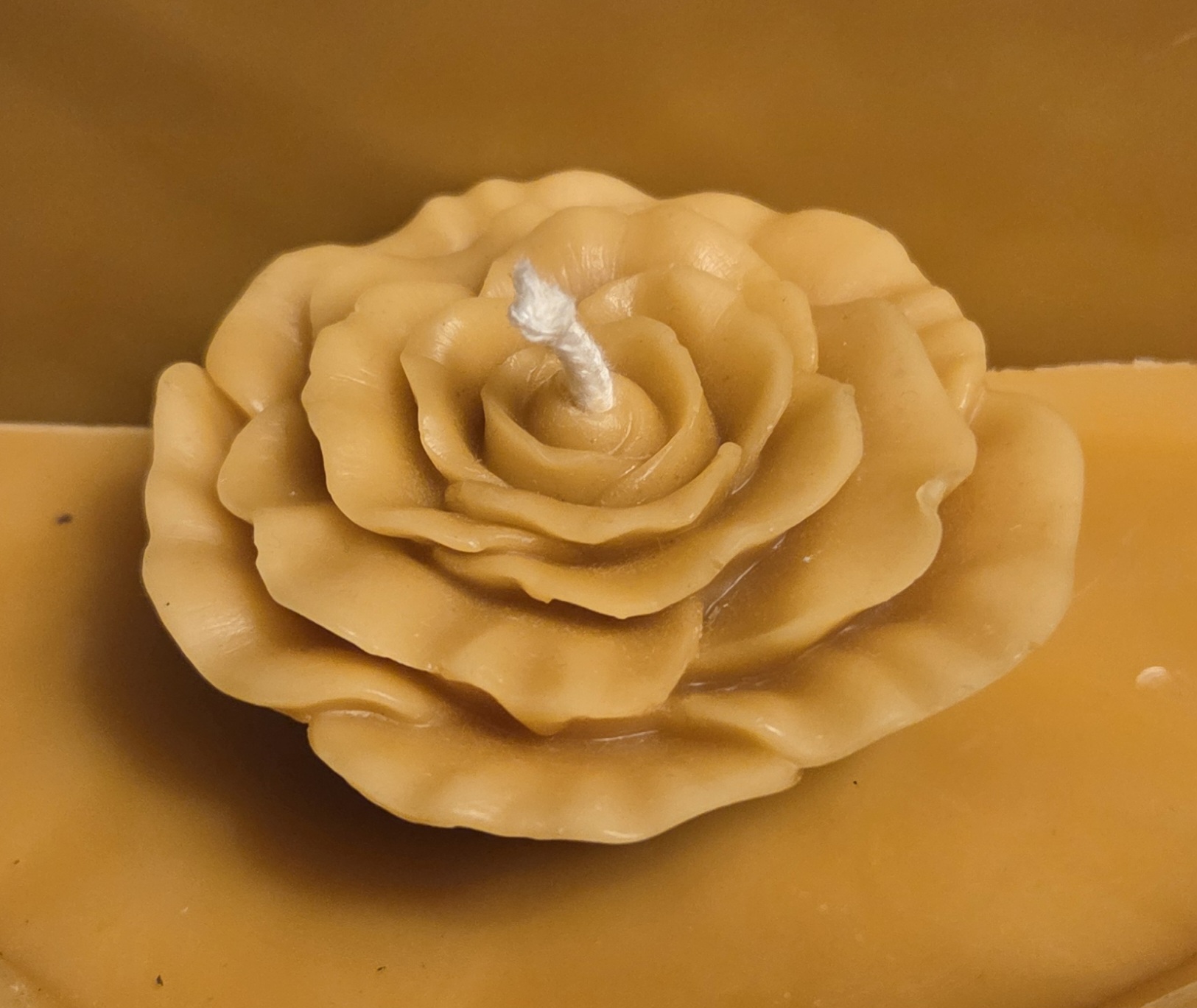 Beeswax Rose Candle