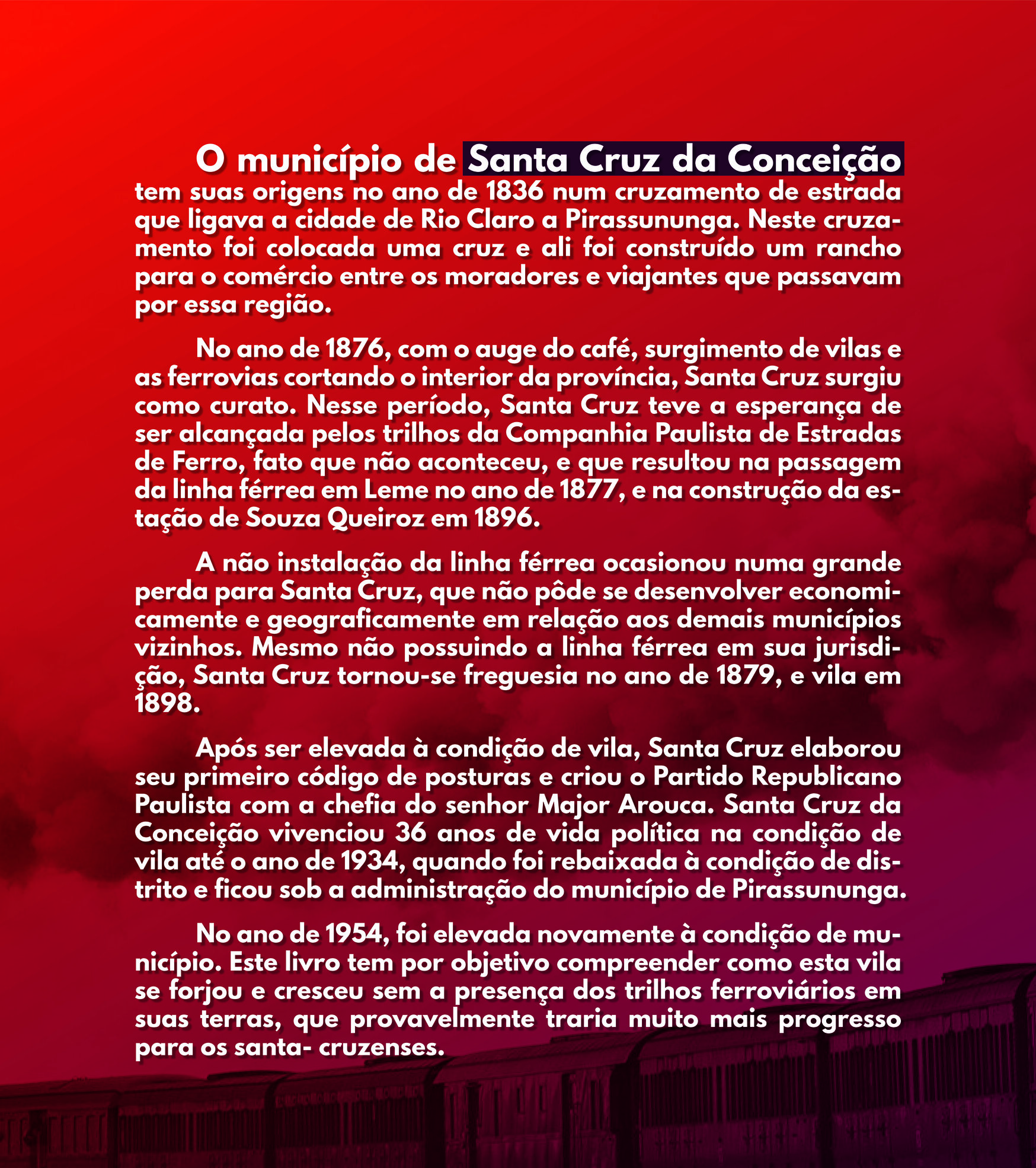 LIVRO FÍSICO Santa Cruz, onde a ferrovia não passou