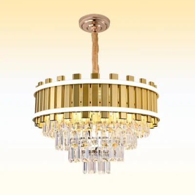 DL6504/500 GD PARLOR LAMP - LUXURY GOLD CRYSTAL