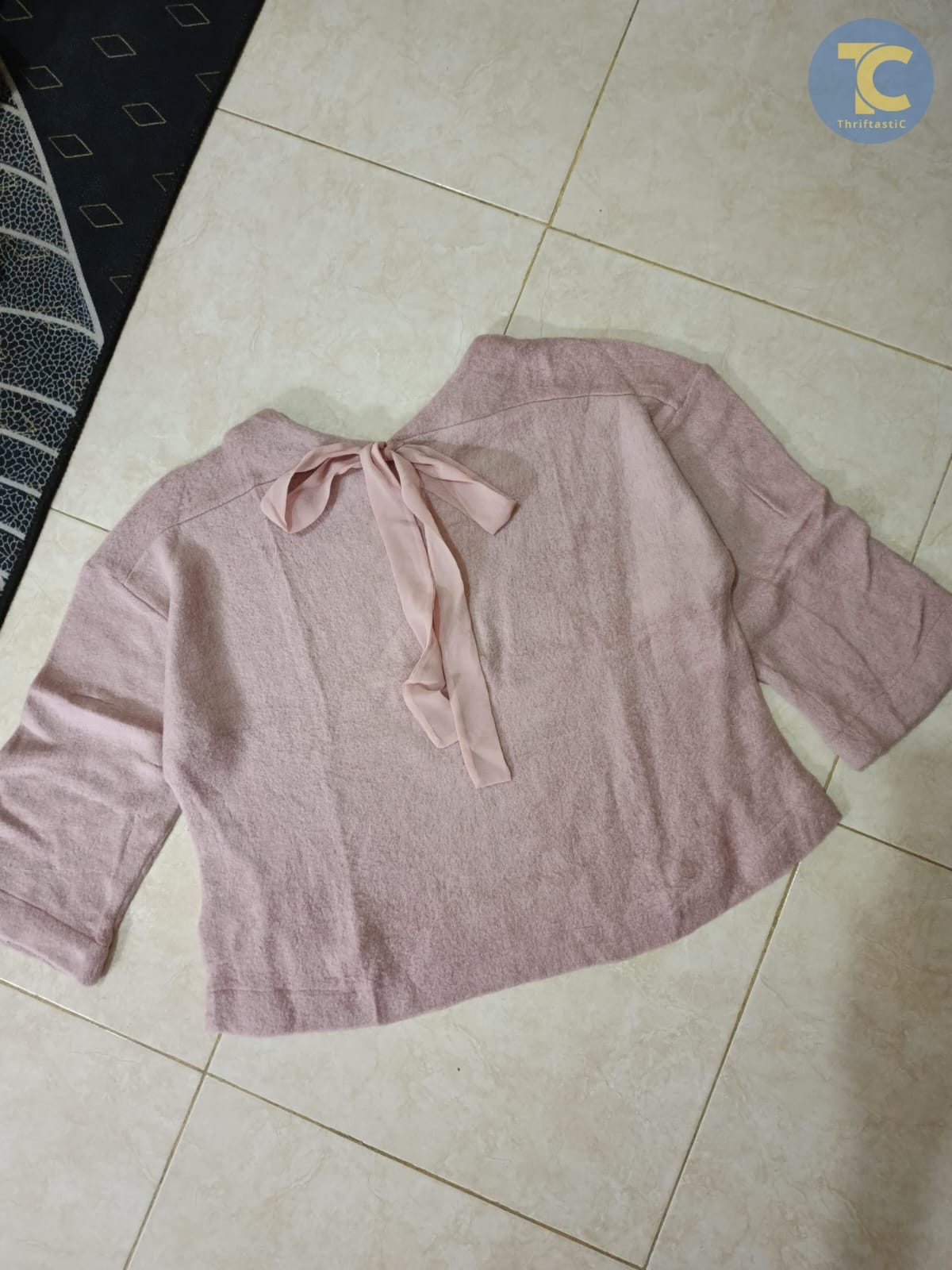 Blouse Pink Model Crop Top
