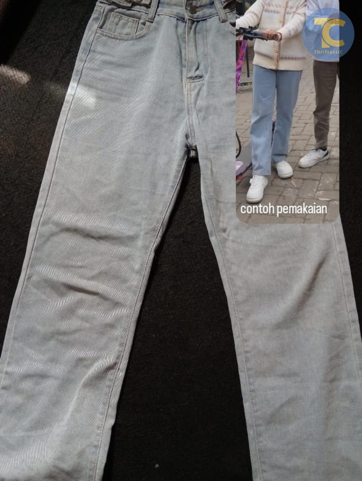 celana jeans highways light blue 