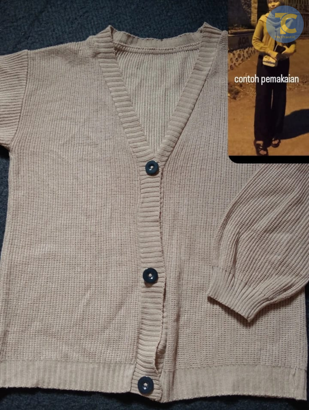 Cardigan Rajut Polos