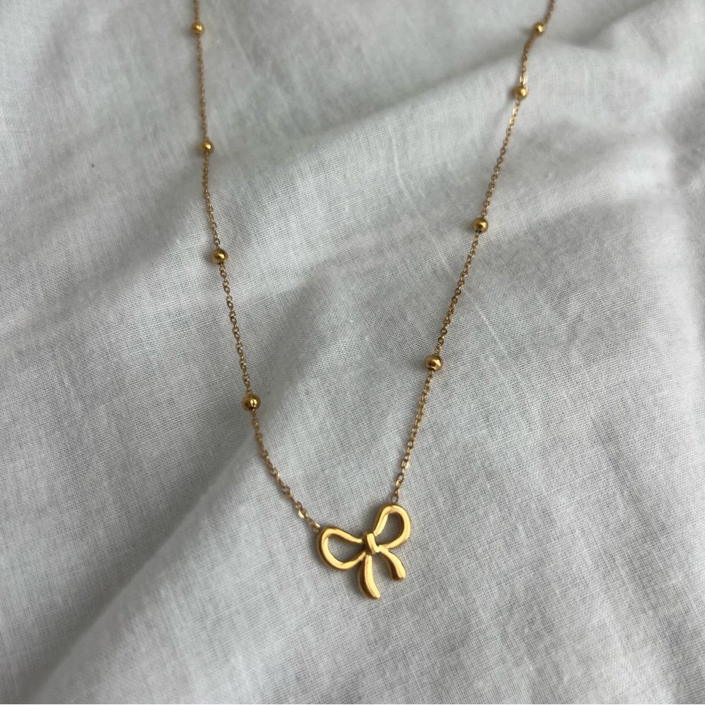 Dainty Bow Necklace 