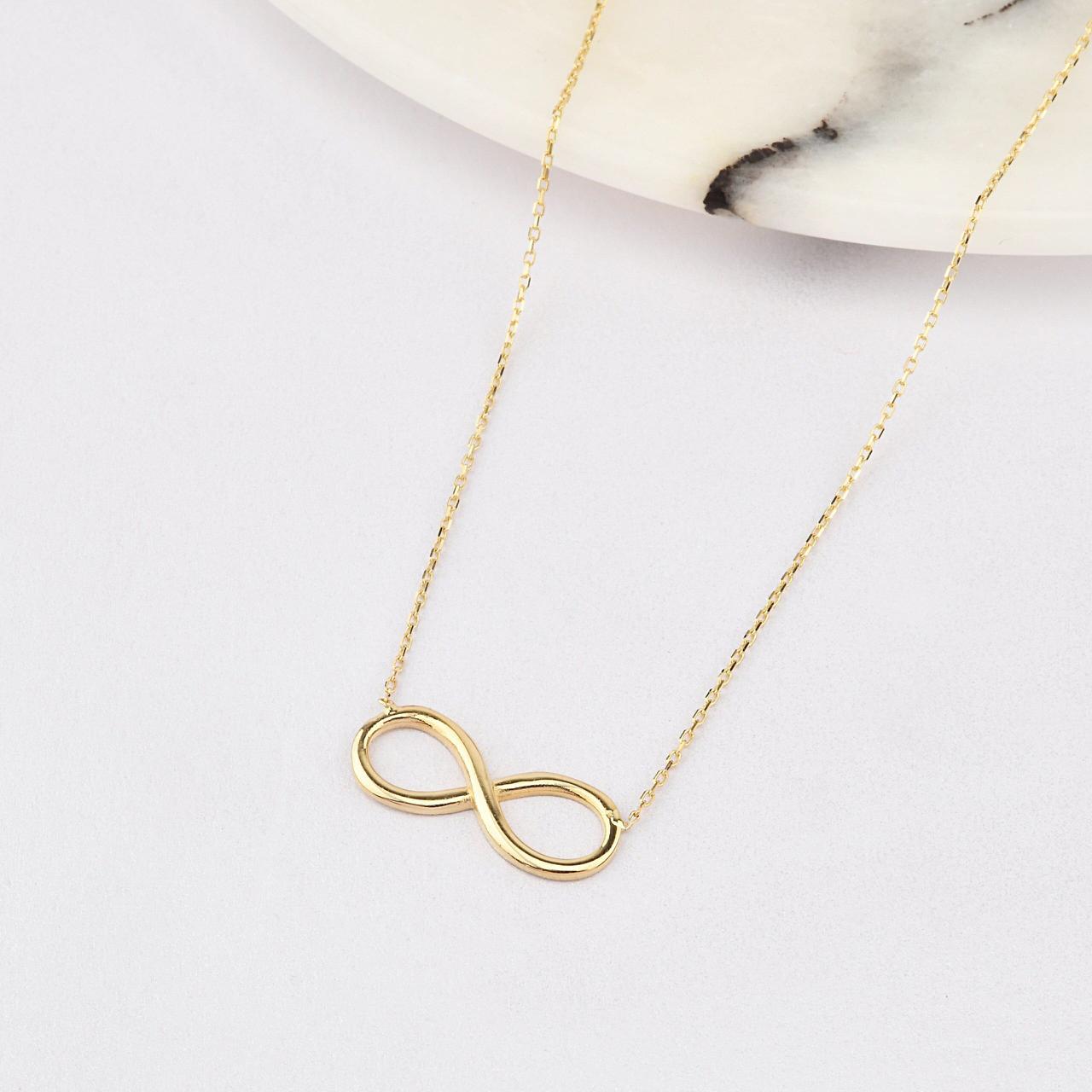 Infinity Necklace 18k gold plated