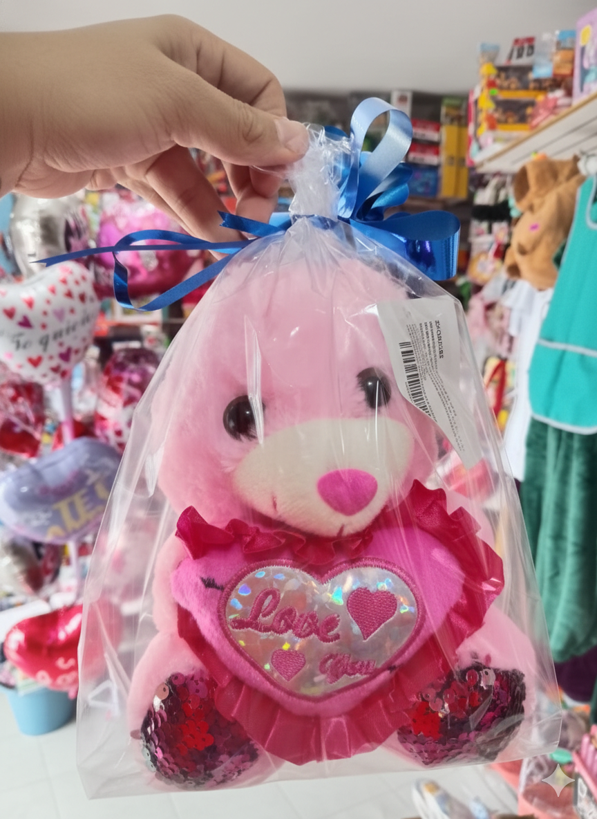 Osito de peluche rosa