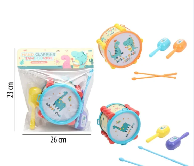 Tambor infantil de dinosaurios