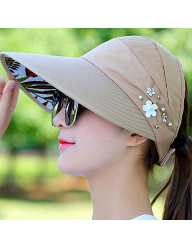 Visera con diseño floral