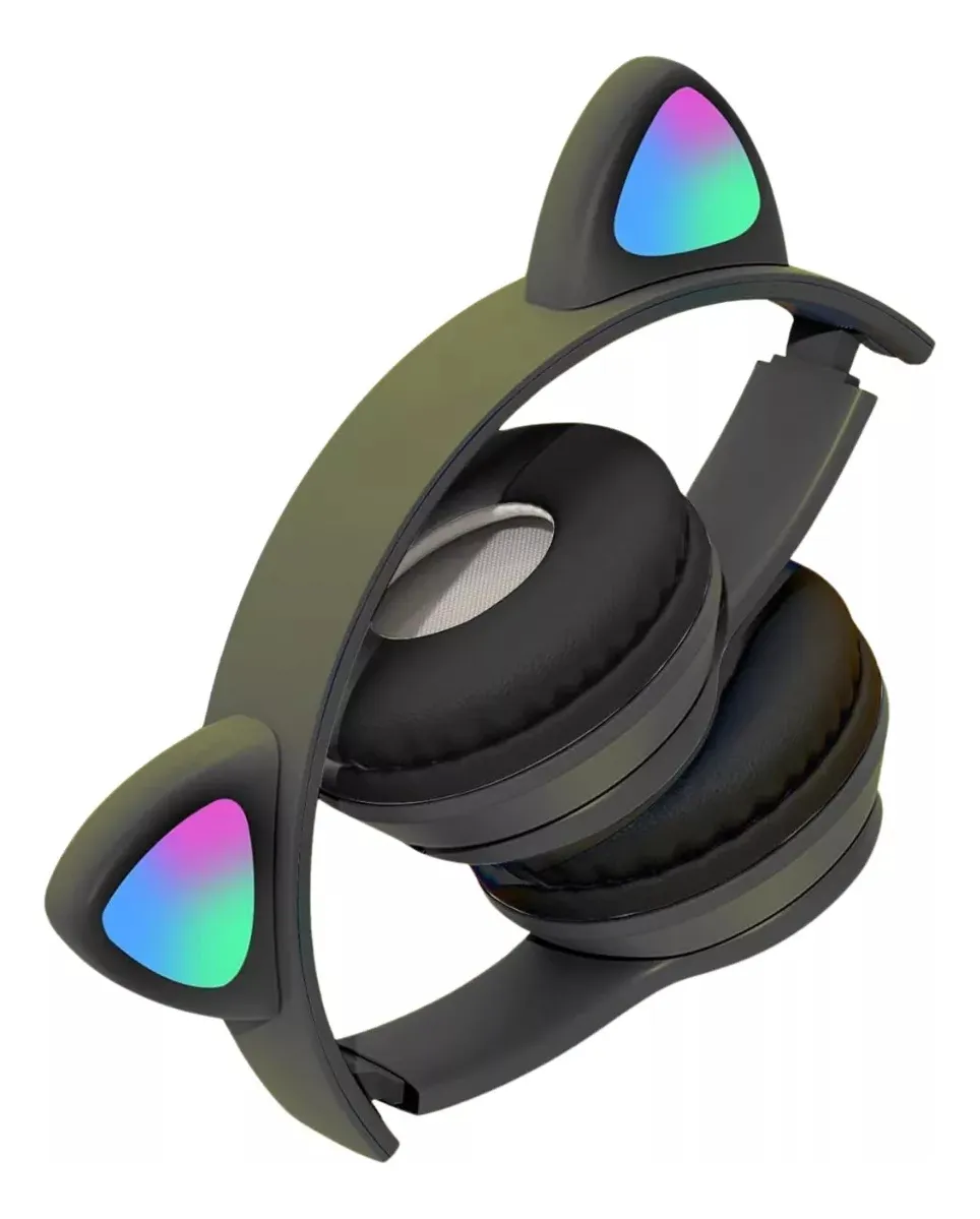 Auriculares con orejas de gato