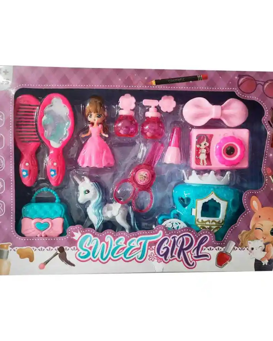 Set de juego muñeca y accesorios