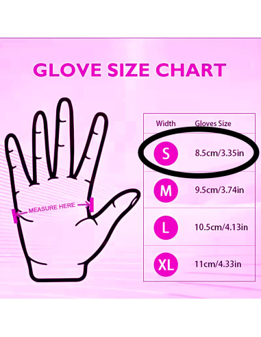 Guantes de Nitrilo Rosas