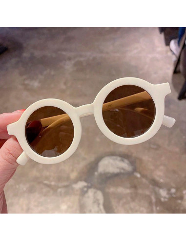 Gafas de sol redondas blancas