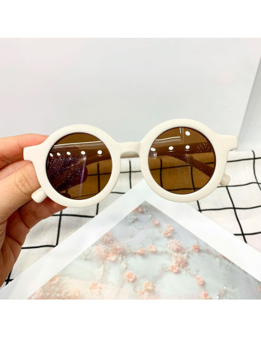 Gafas de sol redondas blancas