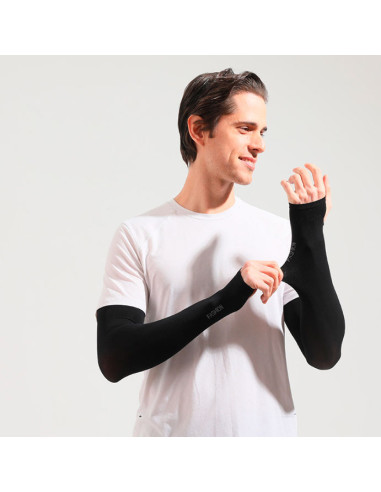 Manguitos deportivos negros