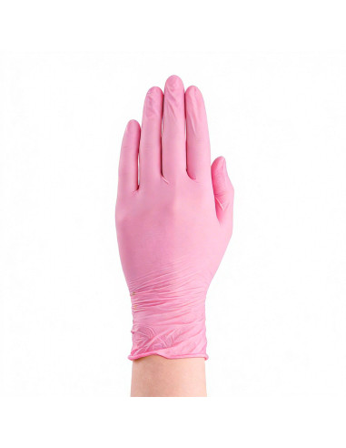 Guantes de Nitrilo Rosas
