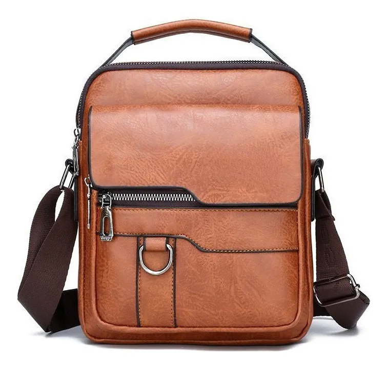 Bolso de cuero marrón