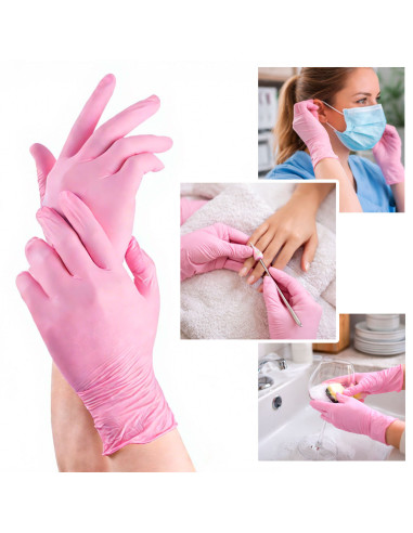 Guantes de Nitrilo Rosas