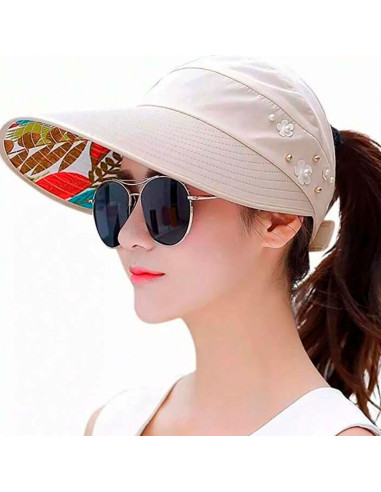 Visera con diseño floral