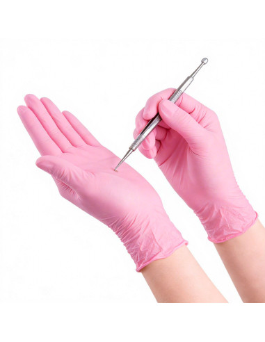 Guantes de Nitrilo Rosas