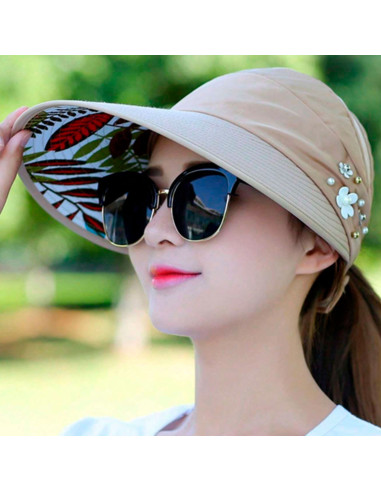 Visera con diseño floral