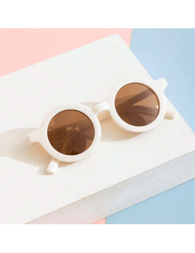Gafas de sol redondas blancas