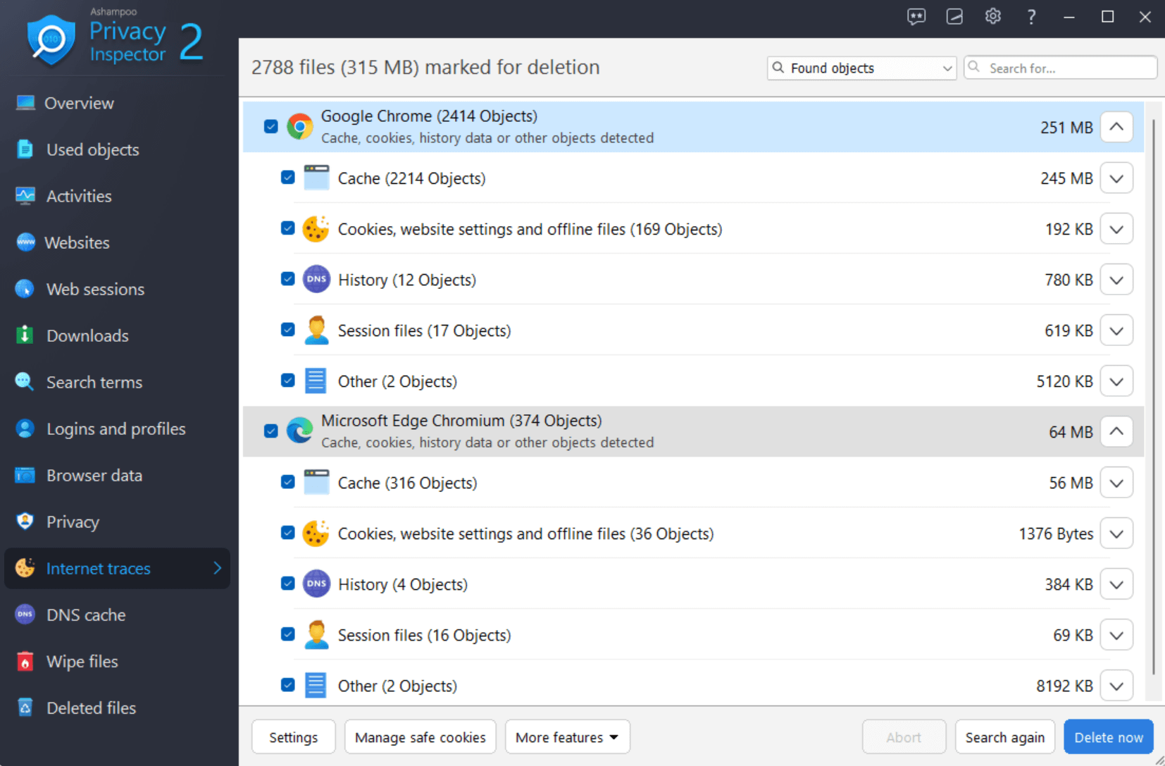Ashampoo® Privacy Inspector 2