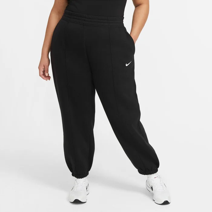 Nike NSW Fleece moteriškos džogerių kelnės – juodos (Plus Size 3X, DH1045-010)