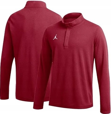 Jordan Dri-FIT 1/2 Zip vyriškas bliuzonas – crimson (DQ7913-613)