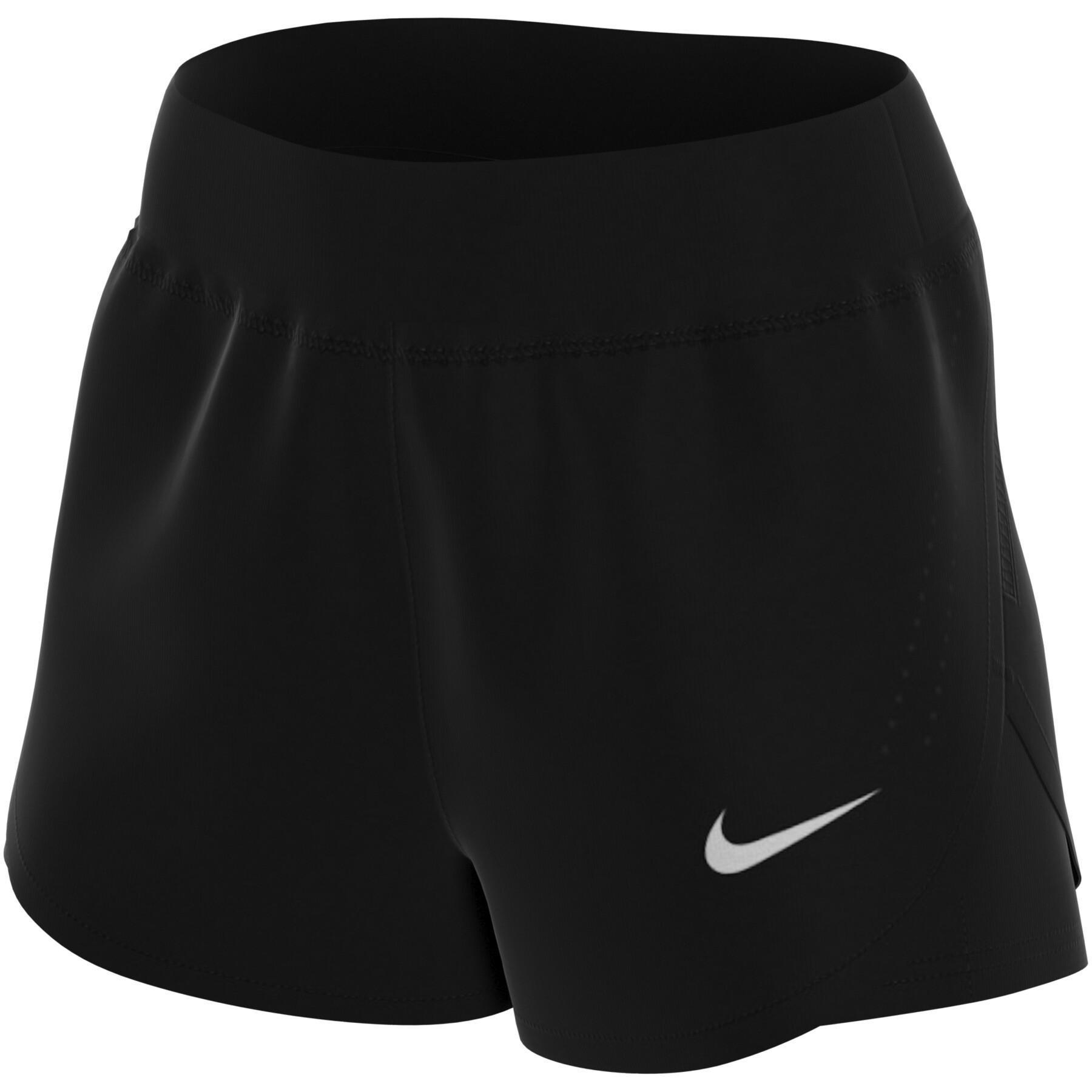 Nike Eclipse moteriški šortai – juodi / sidabriniai (CZ9570-010)