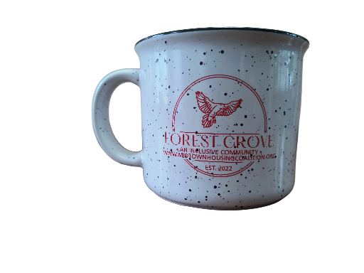 Free 15 oz Forest Grove Campfire Ceramic Mug with a $50 or greater donation. Plus S&H