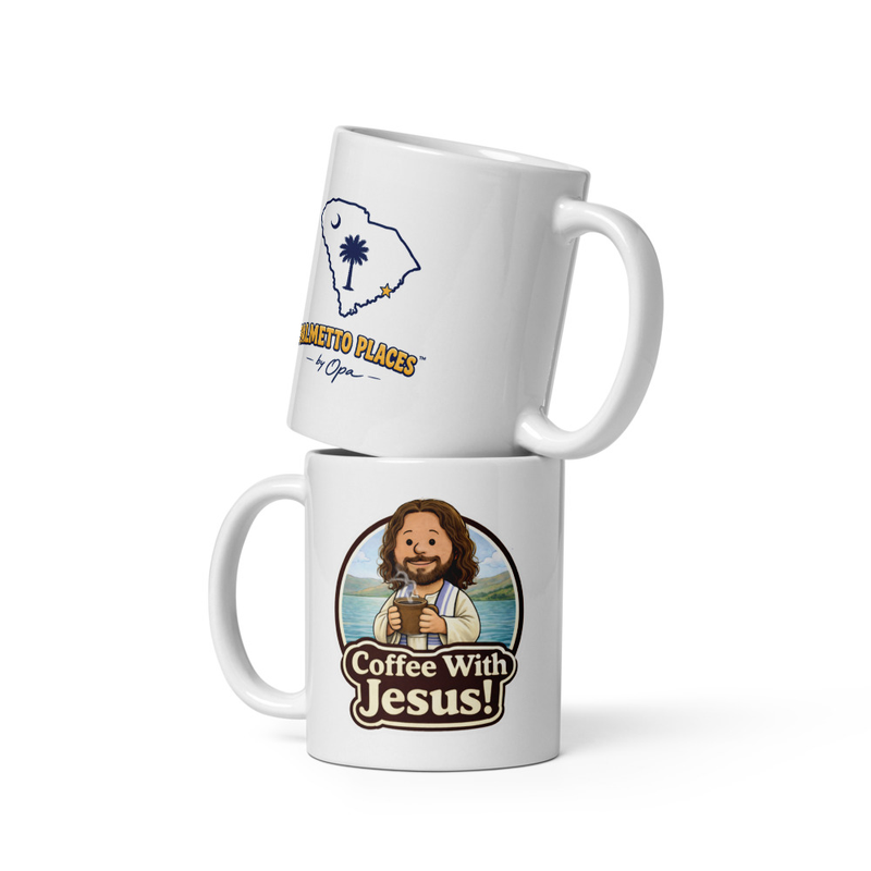 Coffee With Jesus | Ceramic White Glossy Mug