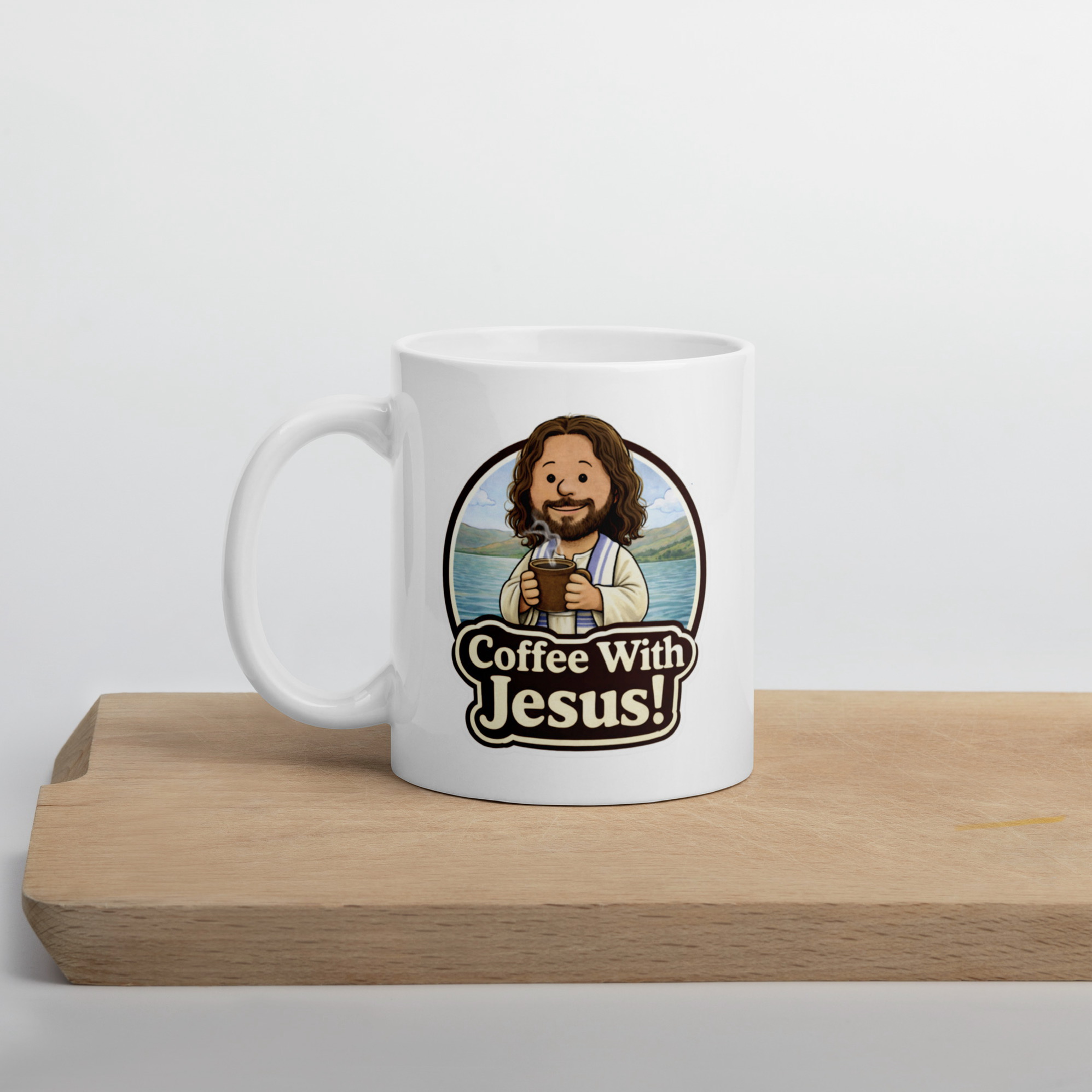 Coffee With Jesus | Ceramic White Glossy Mug