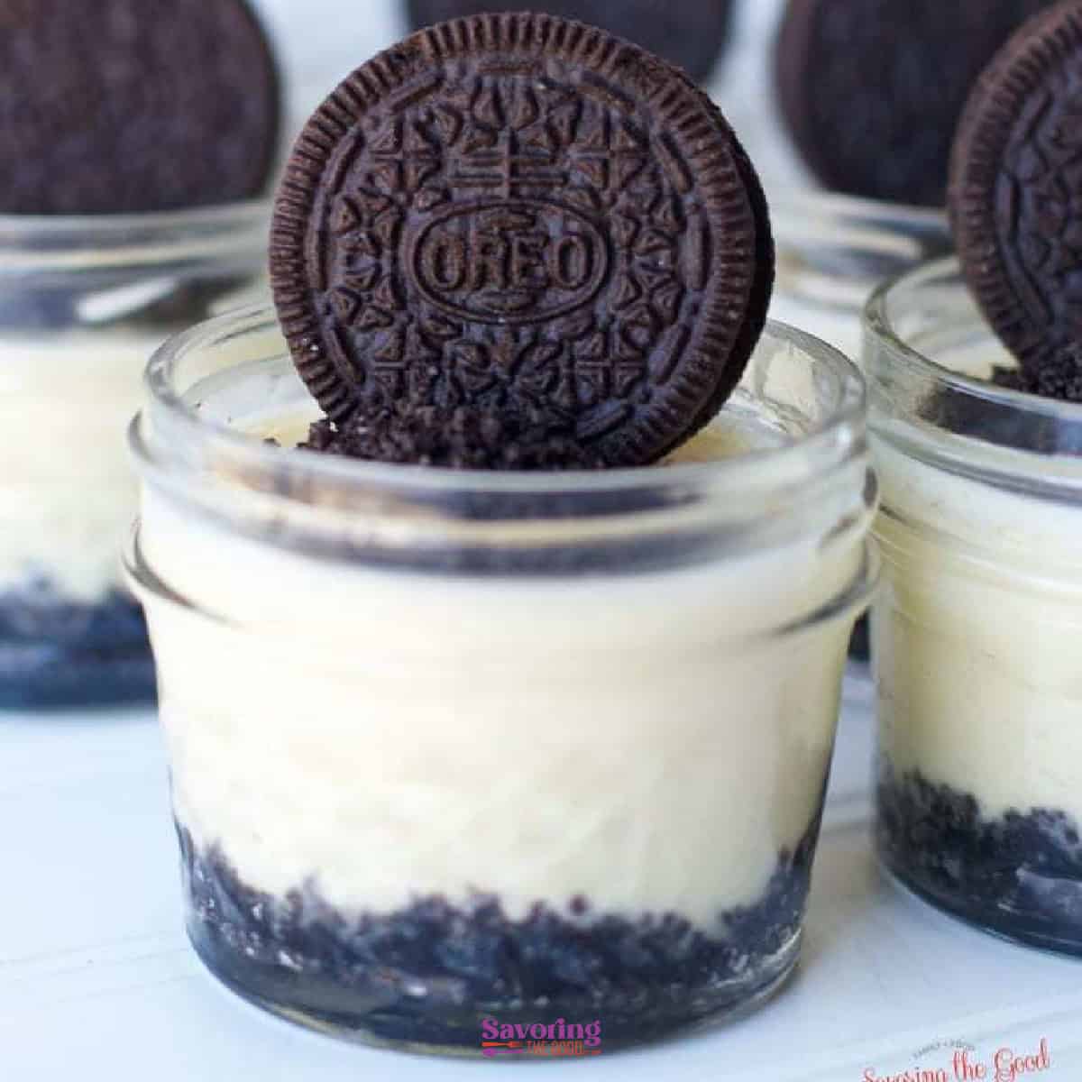 Mini Oreo Cheesecakes jars