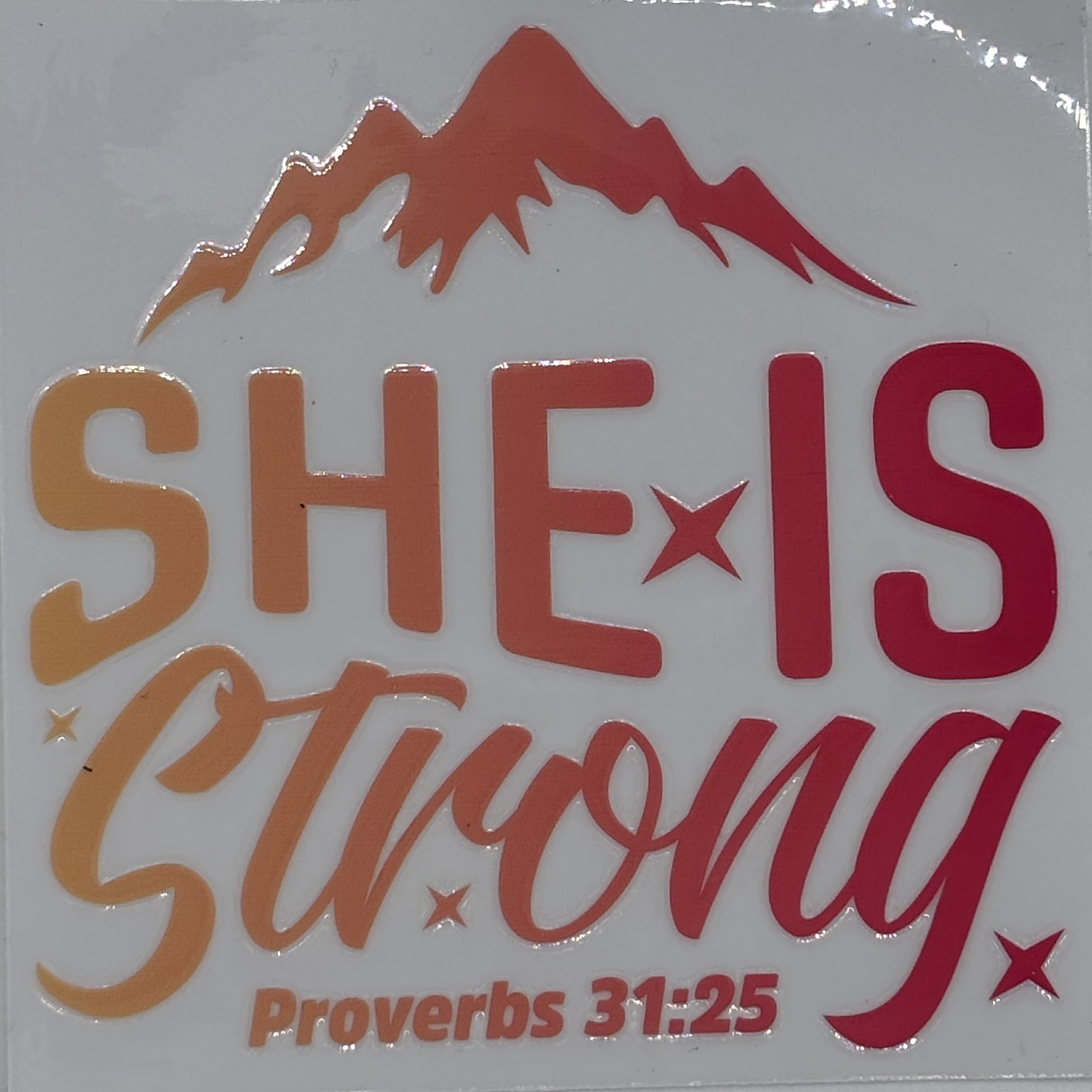 She Is Strong Inspirational Sticker