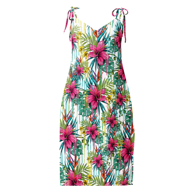 Tie-strap midi dress