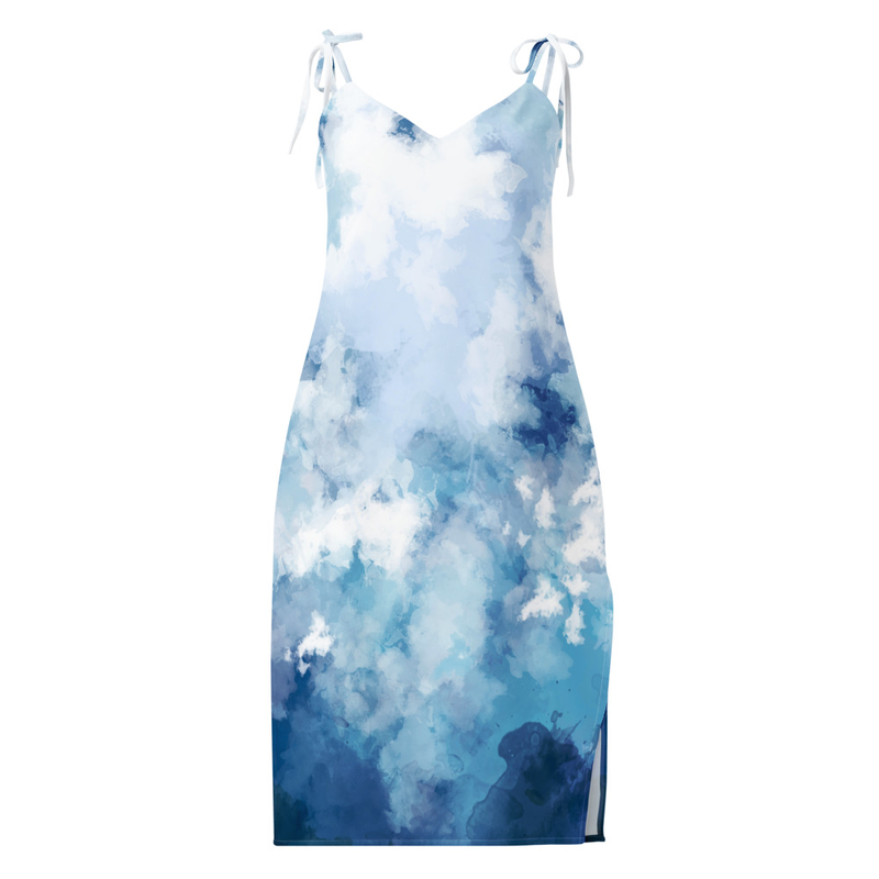 Tie-strap midi dress