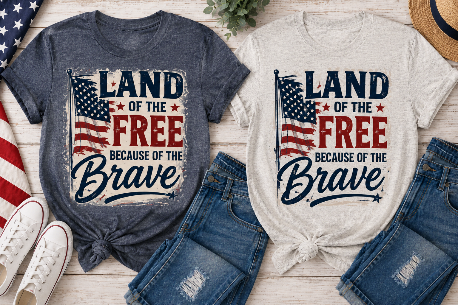 Patriotic 'Land of the Free' T-Shirt